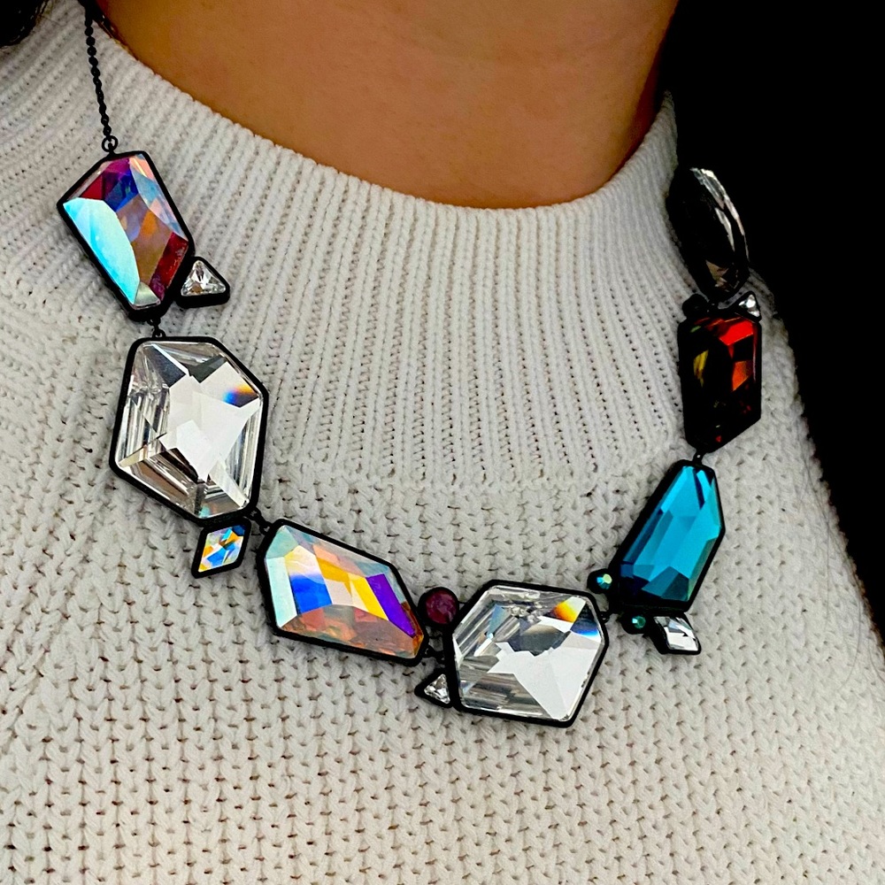 Swarovski Iridescent Statement Necklace